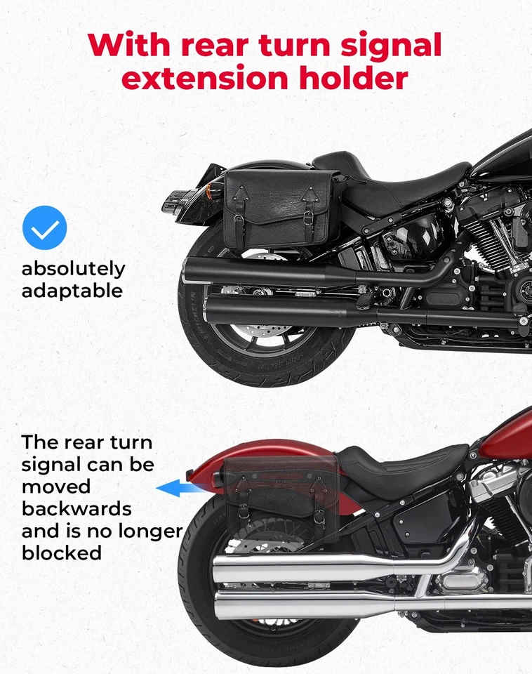 Motorcycle Saddle Bags 24L Luggage Bags for V-star Shadow Sportster Softail Dyna - Image 4 of 4