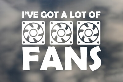 2 x Ich habe viele Fans individuelle PC-Hülle Vinyl-Aufkleber Transfer-Aufkleber