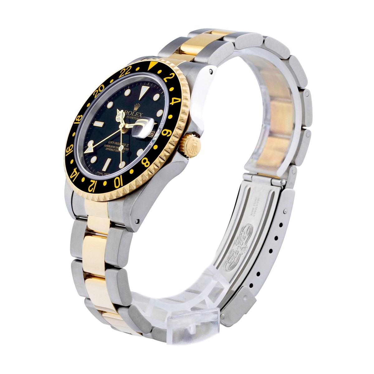 1993 Rolex GMT-Master II 16713 Steel & 18k Gold 40mm Black Dial
