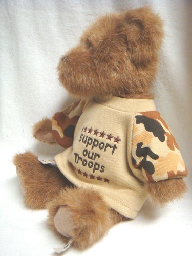 Boyds Bears "US HERO" TEDDY BEAR in Camo Shirt "Support Our Troops" - All Tags - Picture 4 of 11