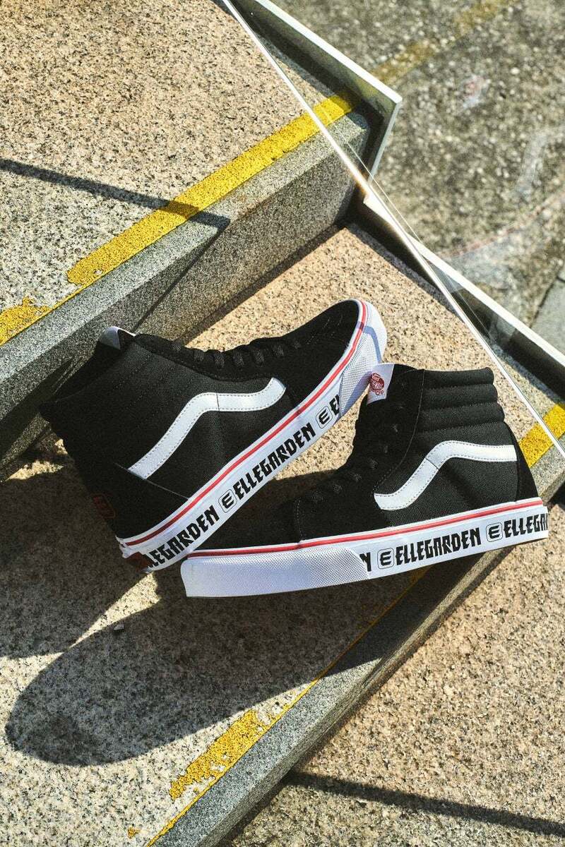Ellegarden x Vans Sk8-Hi V38CF Elle Black White Red 687688 Ellegarden x Vans Sk8-Hi V38CF Elle Black White Red 687688