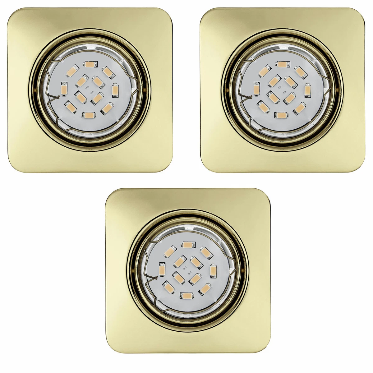 EGLO 94403 Plafoniera Da Interno Argento | Design Moderno Con LED GU10 Dimmerabile | IP20