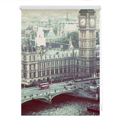 Rollo Klemmfix, ohne Bohren, blickdicht, London Westminster - Grau