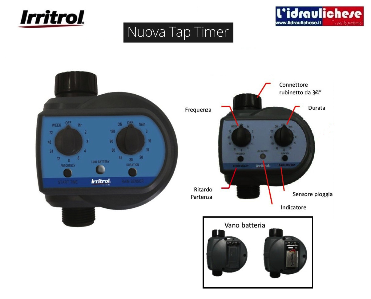 Irritrol NUOVA Tap Timer - Centralina Irrigazione da Rubinetto Professionale