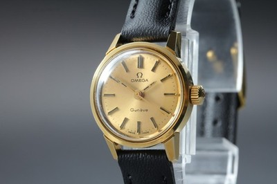 Vintage 1960s Omega Geneve Ladies Gold Dial Manual Wind Cal.684 [Exc+5]