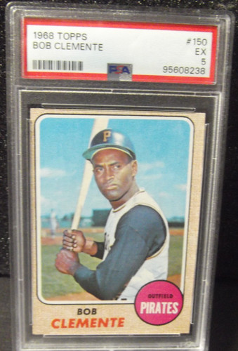 1968 TOPPS BASEBALL #150 ROBERTO CLEMENTE PIRATES PSA 5 EXCELLENT HALL OF FAMER