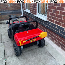 Image of 12V 2 Seater Kids Electric Ride-On Car with Electric Bucket, Remote Control Red