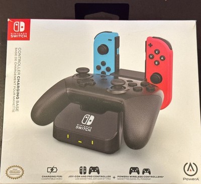 PowerA Controller Charging Base for Nintendo Switch Joy-Con & Pro Black