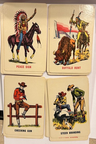 COWBOYS and INDIANS Card Game/Movie Vintage 1960 Ed-U-Cards (36) Free Shipping - Picture 12 of 18