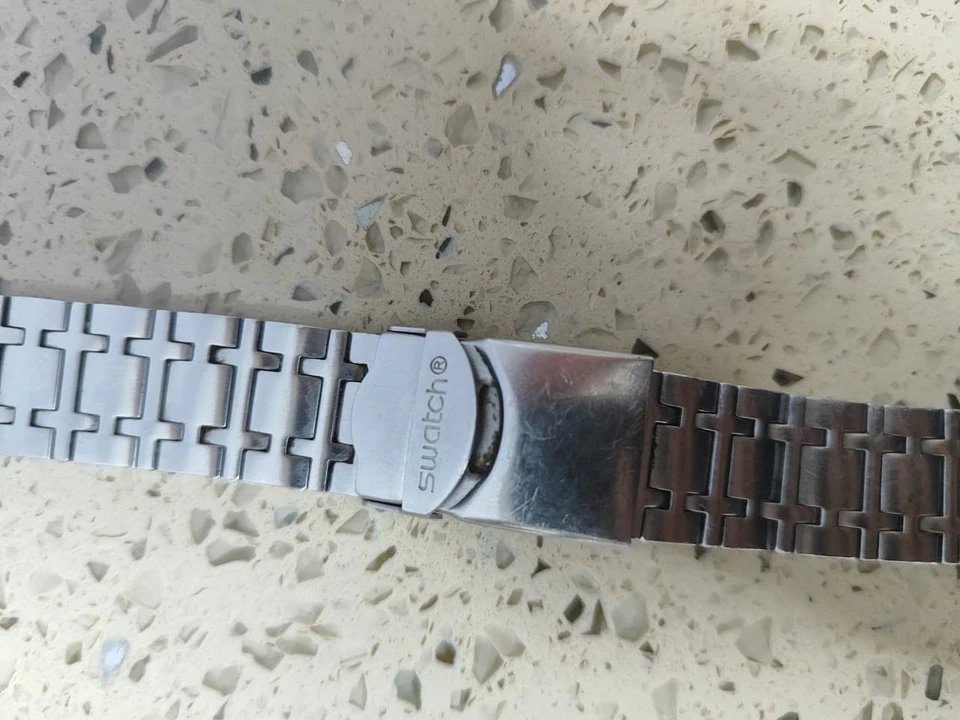 Reloj Swatch Vintage Acero Inoxidable Hombre Parte Pulsera 19mm Para Swatch Irony Foto 3 de 4