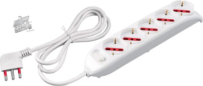 Schuko Bivalent 5-Seater Multi-Outlet Electric Slipper Switch