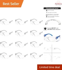 Safety Glasses Protective Eyewear Goggles Clear Lenses Impact-resistant