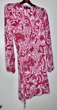 ZARA Hot Pink White Flower Print Mini  Dress Size XS UK 8