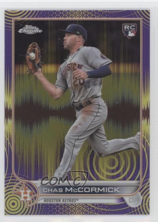 2022 Topps Chrome Sonic Purple & Yellow Pulse Refractor /299 Chas McCormick 6d3
