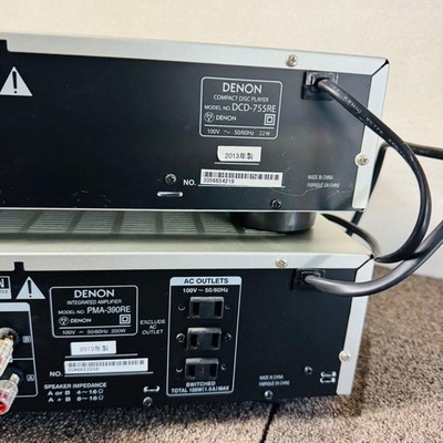 DENON DCD-755RE CD Player & PMA-390RE Amplifier Set Tested Working
