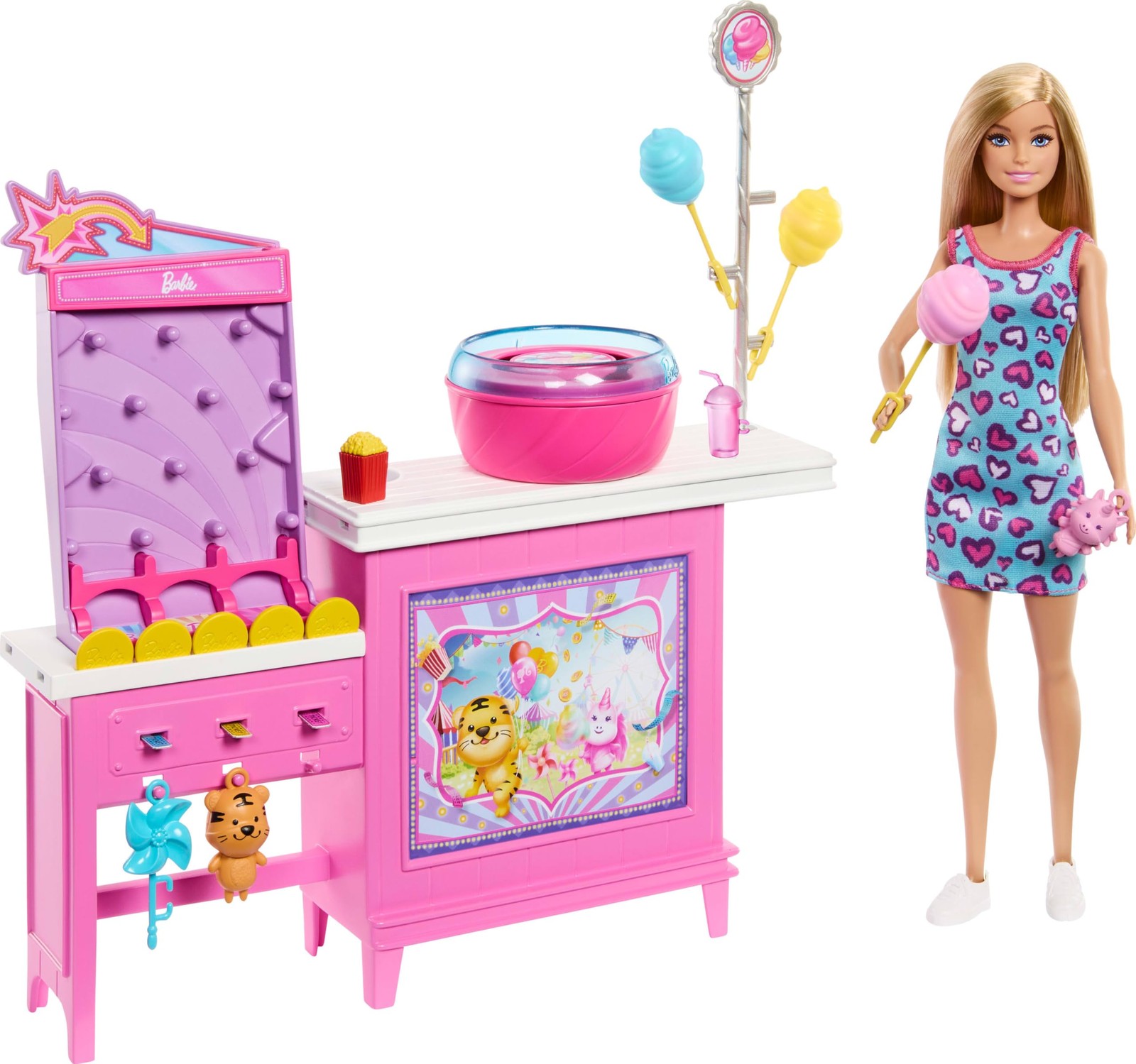 Barbie Mysteries Beach Detectives Barbie Malibu Puppe und Zuckerwatte Spielst 9290₽