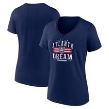 Women's Navy Atlanta Dream Americana Team V-Neck T-Shirt