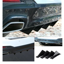 Car Accessories Rear Diffuser Bumper Shark Fin Curved Spoiler Lip Wing Splitter