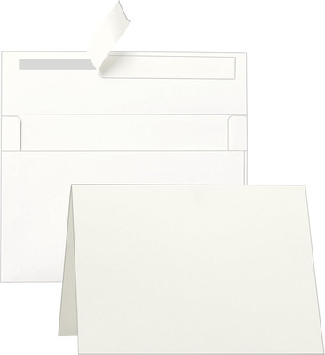 Blank Cream Cards and Envelopes 5x7 Off White 300GSM Folded Cardstock A7 Self-Se
