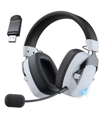 Gaming Headset with Detachable Noise Cancelling Microphone,2.4G Bluetooth