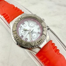 Vintage TechnoMarine TMC Mother of Pearl Dial,  Silicone - Working, New Battery