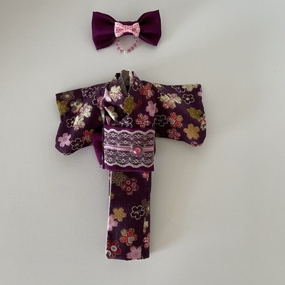 Handmade Kimono Clothes For Fits Pullip Doll Floral Purple By Gogce