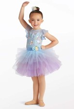 Dance Costume Small Child Blue Weissman 15641 Ballet Sequin Tutu Pageant