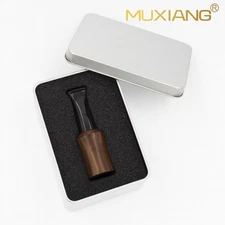 MUXIANG Ebony Wood Cigar Mouthpiece Cigar Tips Holder Gauge Ring 48-52 Gift Box