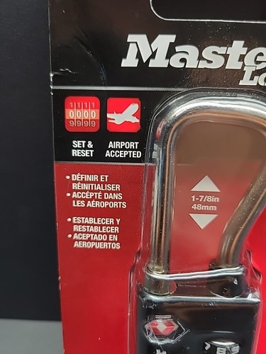 Master Lock Tough Travel Luggage Combination Lock 4696D - Picture 3 of 4