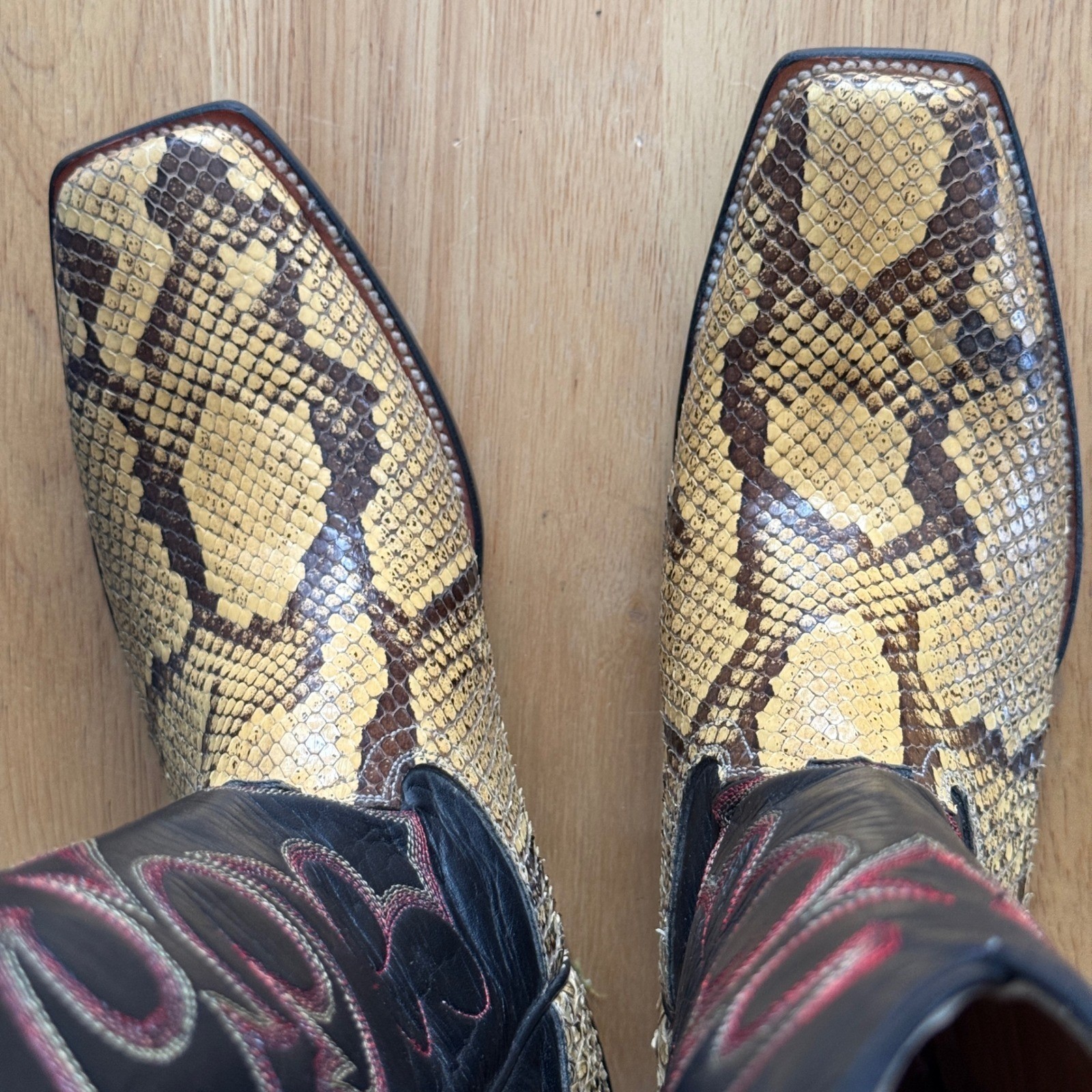 Ferrini Genuine Python Square Toe Cowboy Boots Wo… - image 7