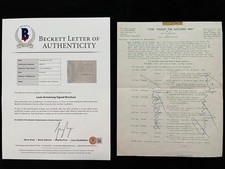 Louis Armstrong Signed Autographed Brochure BAS BECKETT LOA