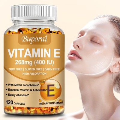 Vitamin E 400 IU -D-Alpha Tocopherol & Mixed Tocopherols-Anti-aging, Antioxidant