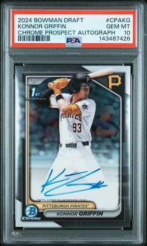2024 Bowman Draft Konnor Griffin Chrome Prospect Auto PSA 10 #CPA-KG