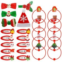 25 StüCk Weihnachten MäDchen Haarschmuck Set, Weihnachts Haarspangen Haargummis