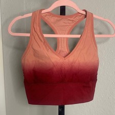 Pink victoria secret seamless lightly lined sports bra large