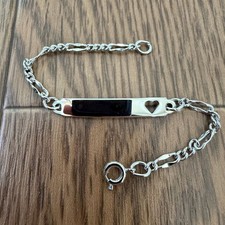 US Vintage Speidel USA ID Bracelet Kids Size Children's Heart