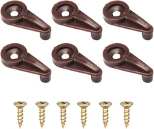 50 Pack Glass Retainer Clips 5mm Cabinet Window Screen Brown 