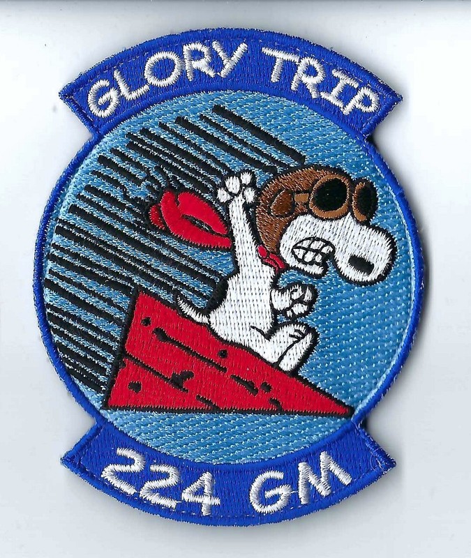 PATCH  USAF 576th FLIGHT TEST SQ GLORY TRIP 224 GM VANDENBERG