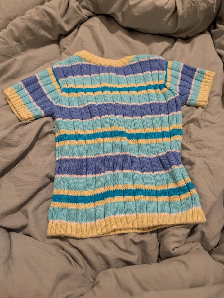 Vintage 90s Gymboree Girls Shirt Sleeve Striped Sweater Size Small - Image 3 of 3