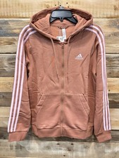 adidas Women's 3-Stripes Full-Zip Hoodie - S, Strata/Pink, L2 B840T
