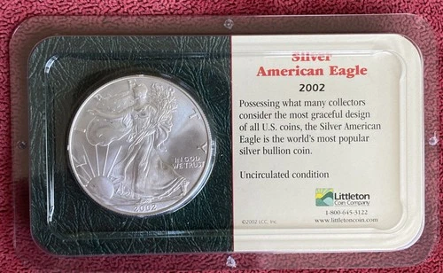 2002 American Eagle Walking Liberty Silver Dollar 1 Oz Reverse Toning