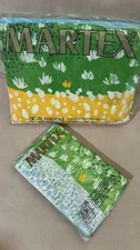 Set Vintage Martex Full Fitted Sheet 2 Pillowcases Spring Valley NOS Flowers