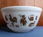 PYREX EARLY AMERICAN PATTERN VTG 402 1-1/2 QT MIXING BOWL