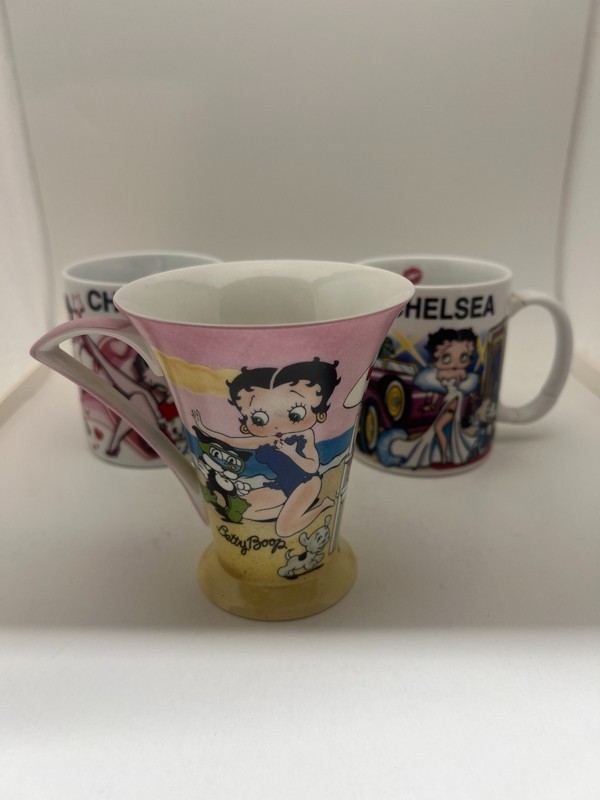 Betty Boop Assorted Mugs - Two Labeled Chelsea USED Vintage