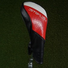 TAYLORMADE STEALTH 2 FAIRWAY WOOD HEADCOVER BLACK / RED / WHITE CHANGEABLE 'S