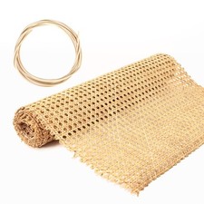 14" Width Cane Webbing Rattan Webbing Roll 3.3Ft Natural Rattan Caning Materi...
