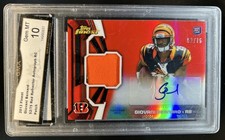 2013 Topps Finest Giovani Bernard Rookie Patch Auto RC Red Refractor #/75 GMA 10