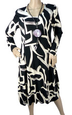 Kleid Bluse Longshirt Tunika Taschen Designer Abstrakt Ballon Viskose XXL 44 46