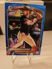 2025 Bowman Chrome Bryce Eldridge Blue Mojo Refractor /150 Giants #BCP-180
