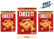 ( 3 Pack ) Cheez-It Original Cheese Crackers, Baked Snack Crackers, 21 oz